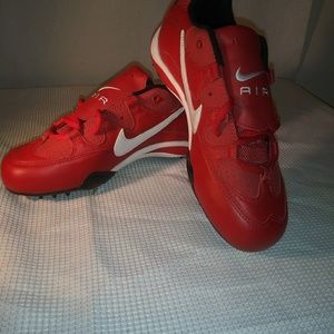 Red Nike Zoom Air Cleated Sports Shoes